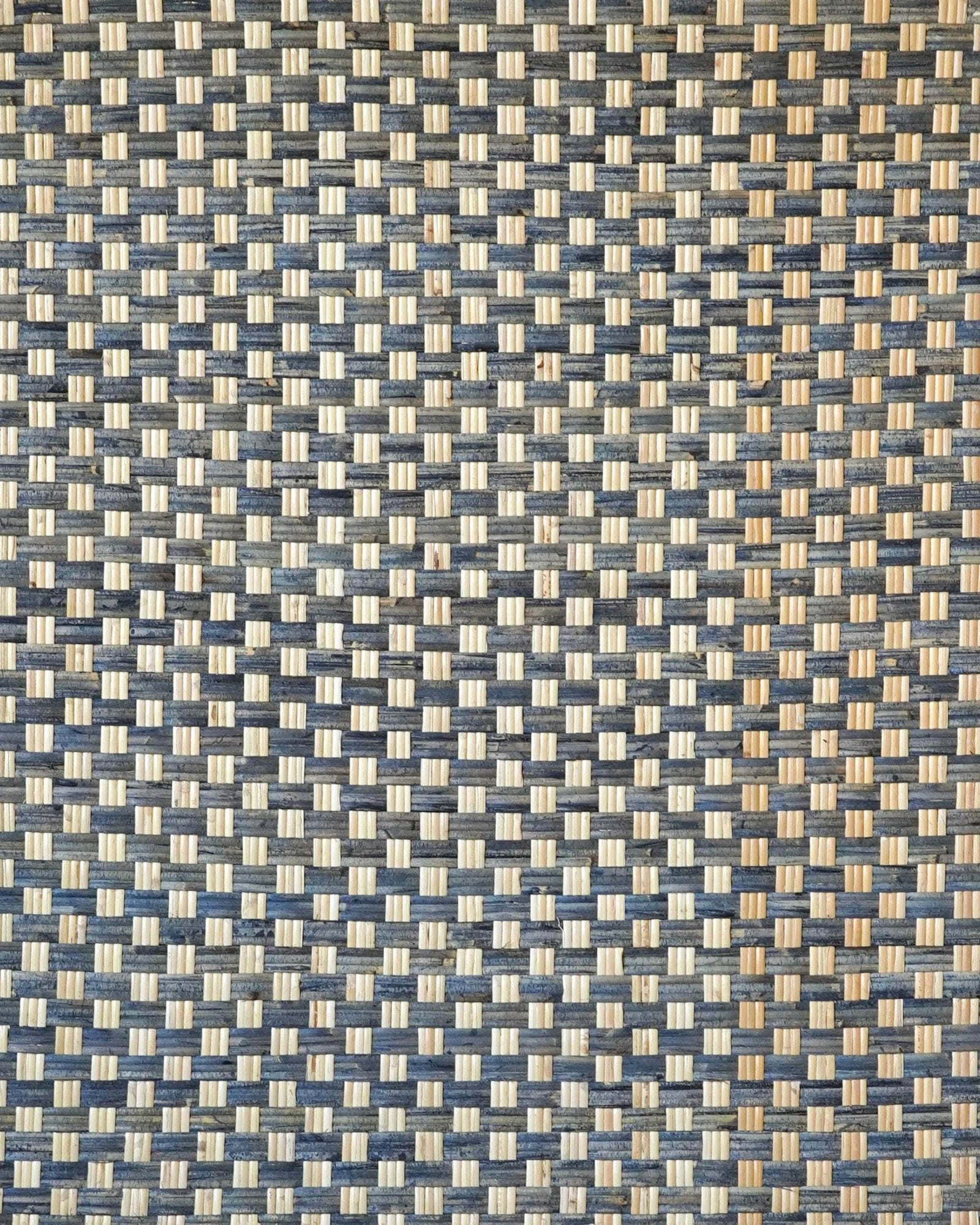 Single Rattan Headboard - Blue