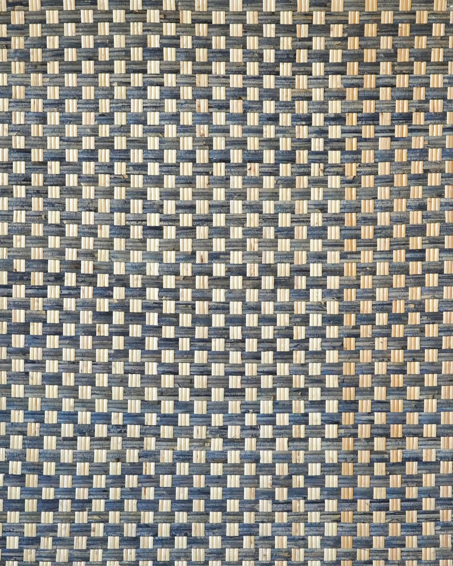 Single Rattan Headboard - Blue