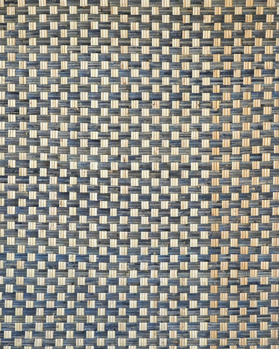 Single Rattan Headboard - Blue