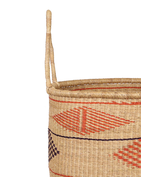PAPINA: Orange, Black and Natural Log or Laundry Basket