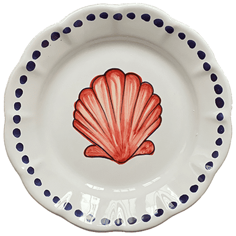 Estate Red Shell Plate 25cm