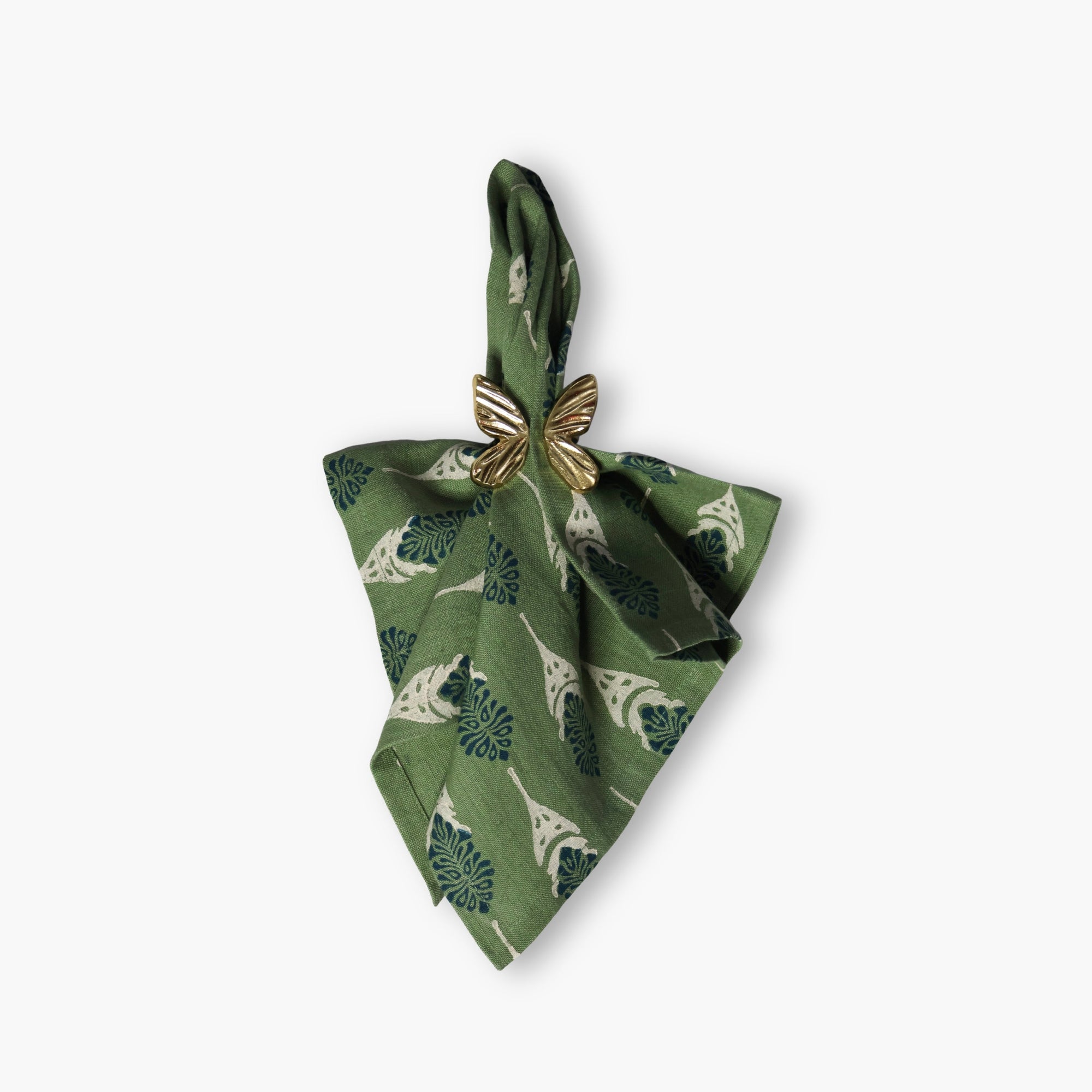 Bahaar Table Napkin - Oil Green Set of 2