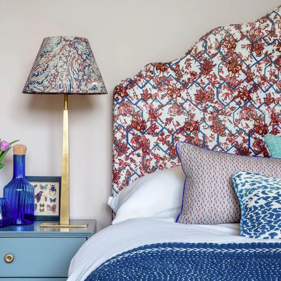 Creeping Trellis Fabric (Wedgwood Red)