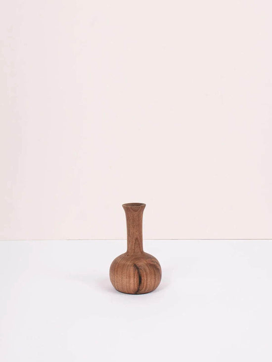 Walnut Wood Mini Vase - Joni