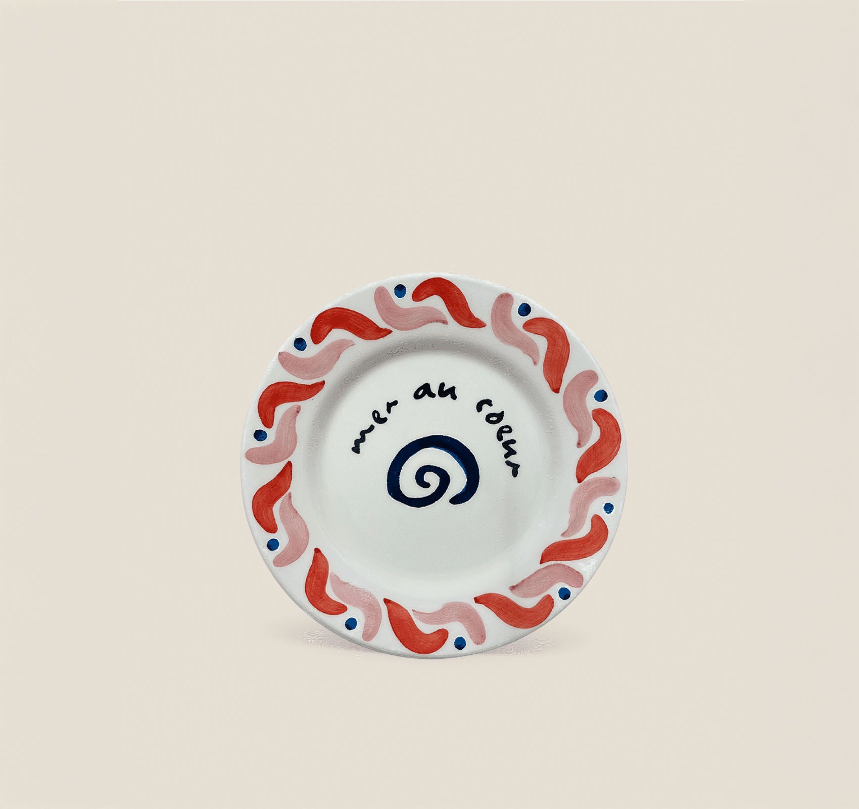 Red Cala Secreta Dessert Plate