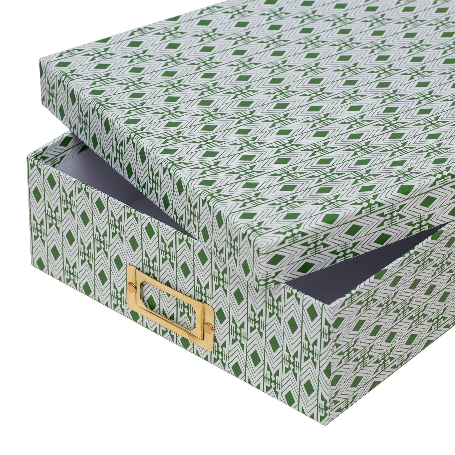 Tijan Nori Green Lidded Portfolio Box