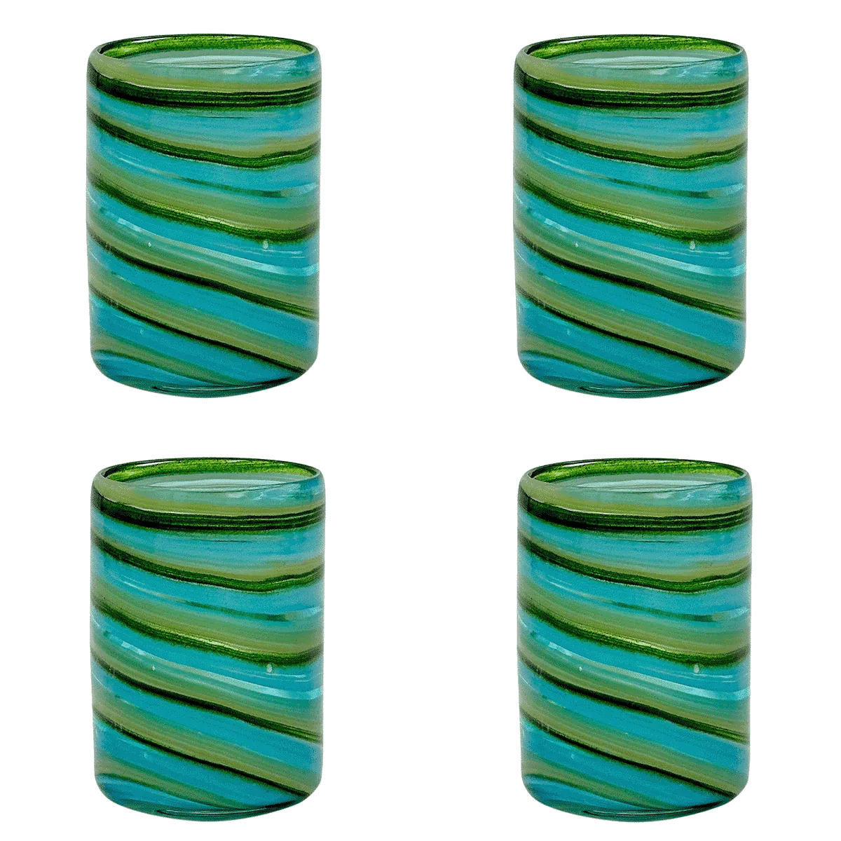 Bellotto Tumbler in Green, Set of Four