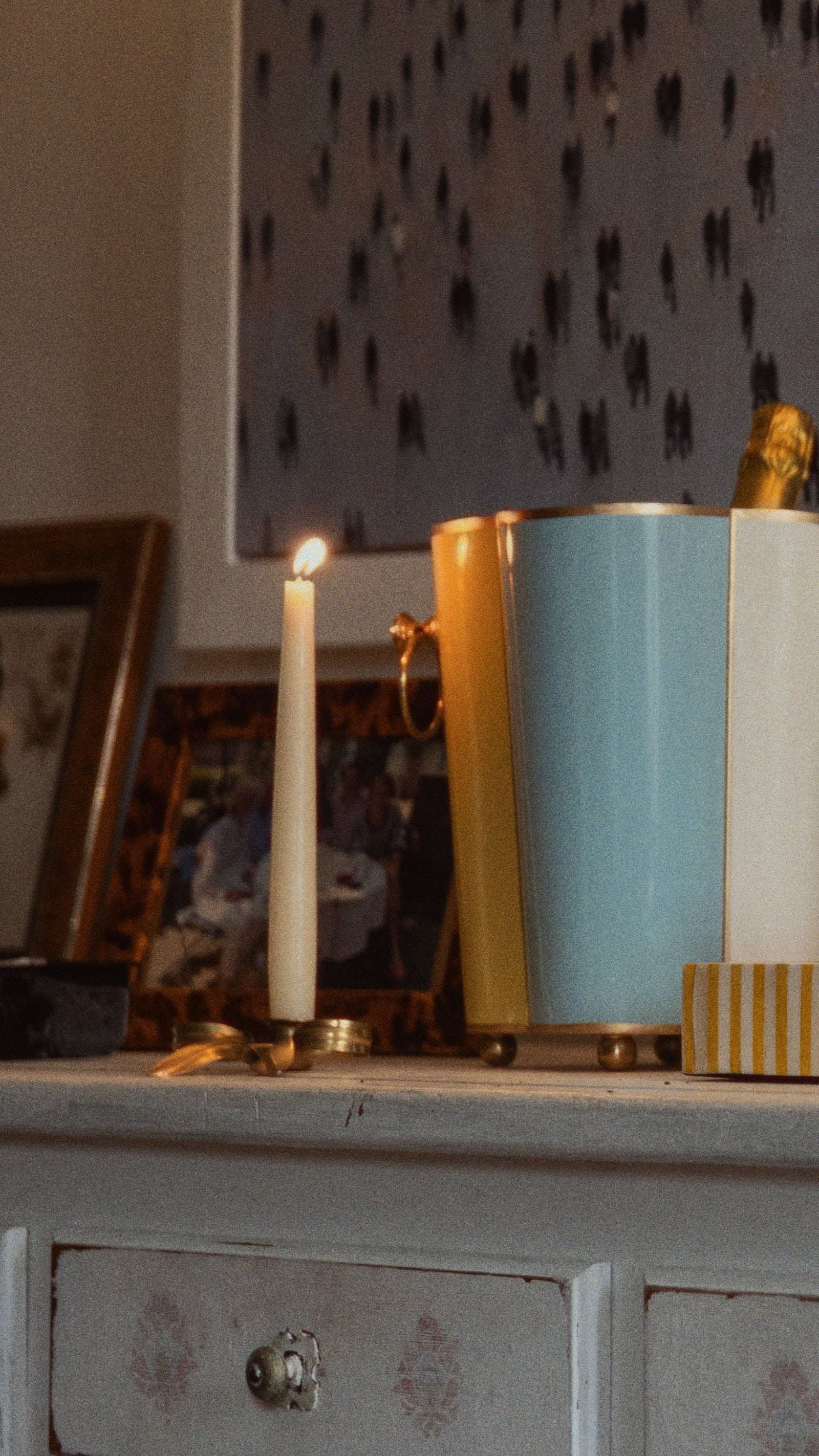 Scalloped Wine Cooler | Tutti Frutti | Striped