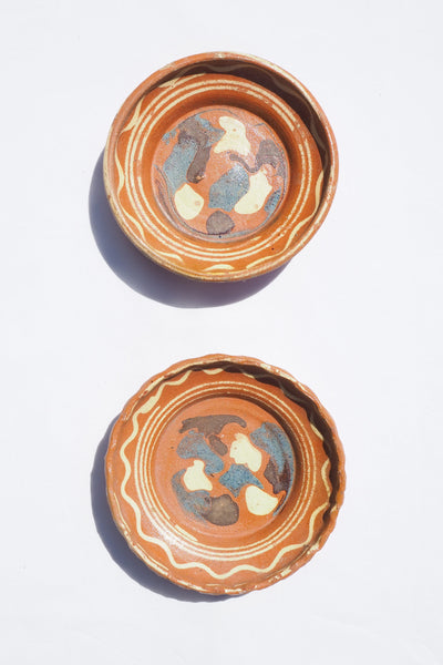 Vintage Romanian Pair of Dishes