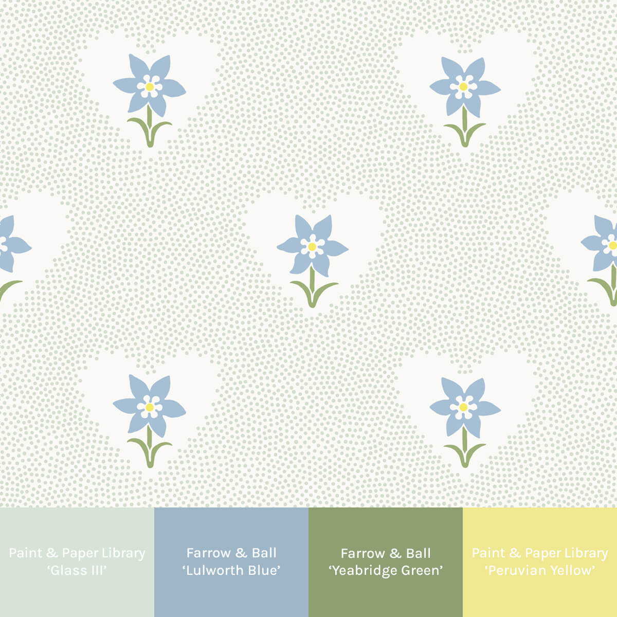 Daffodil Hearts Wallpaper - Celadon