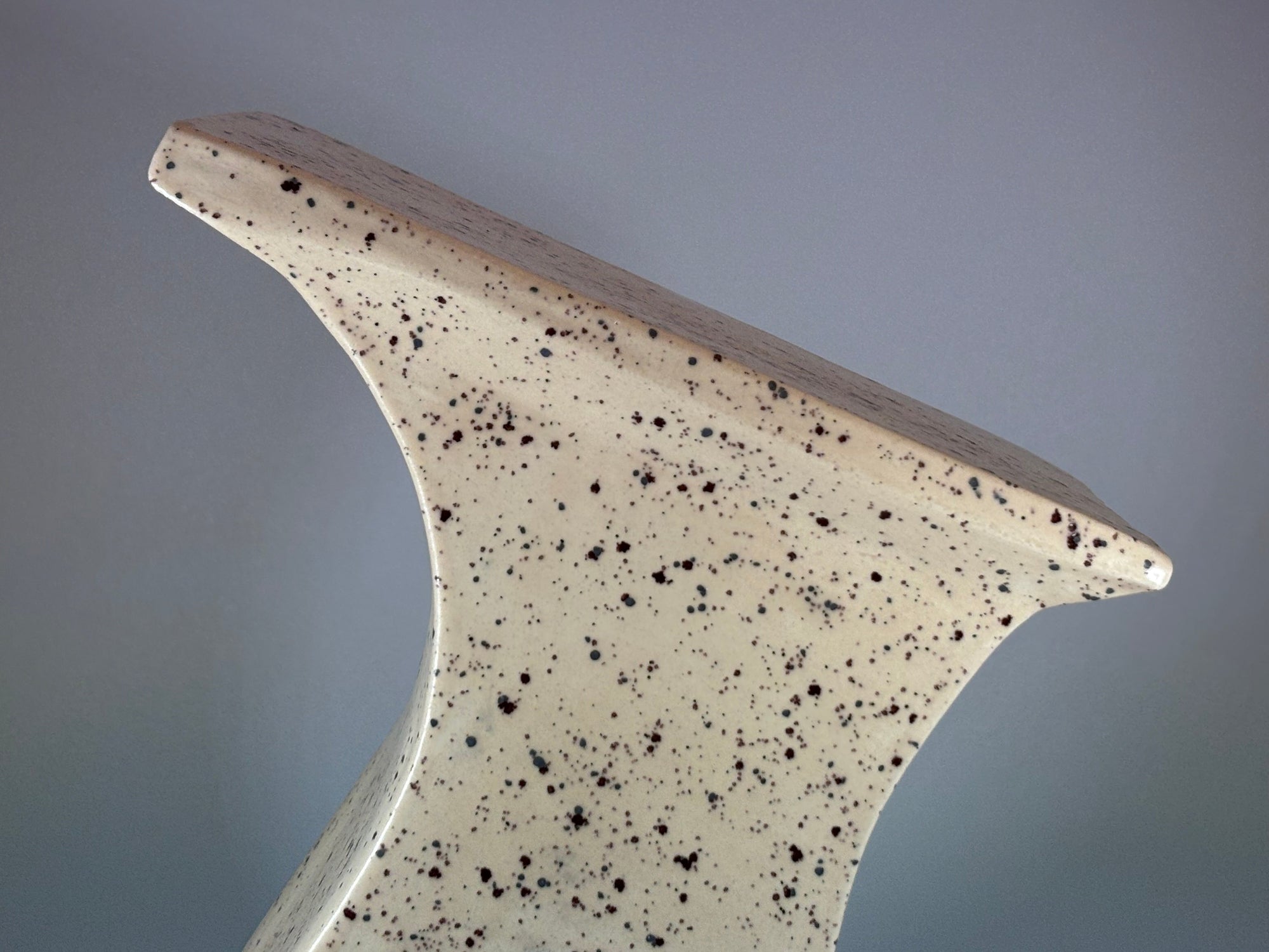 Ceramic Mantel Clock - Honey Speckle Glaze