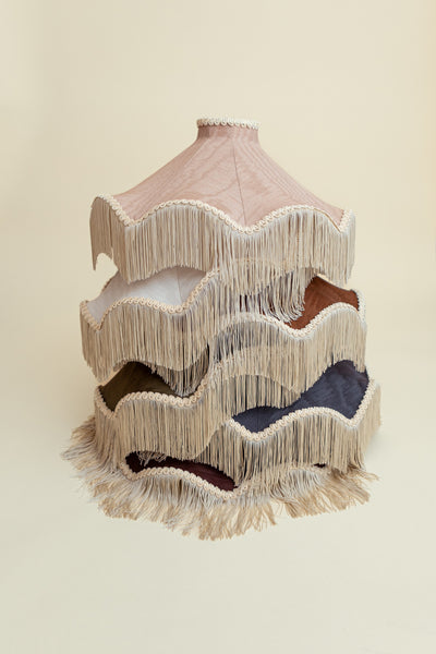 The Daisy Moiré Lampshade - Pearl