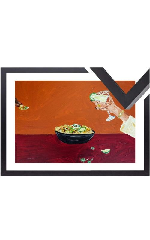 Sharing nachos and margaritas Fine Art Print