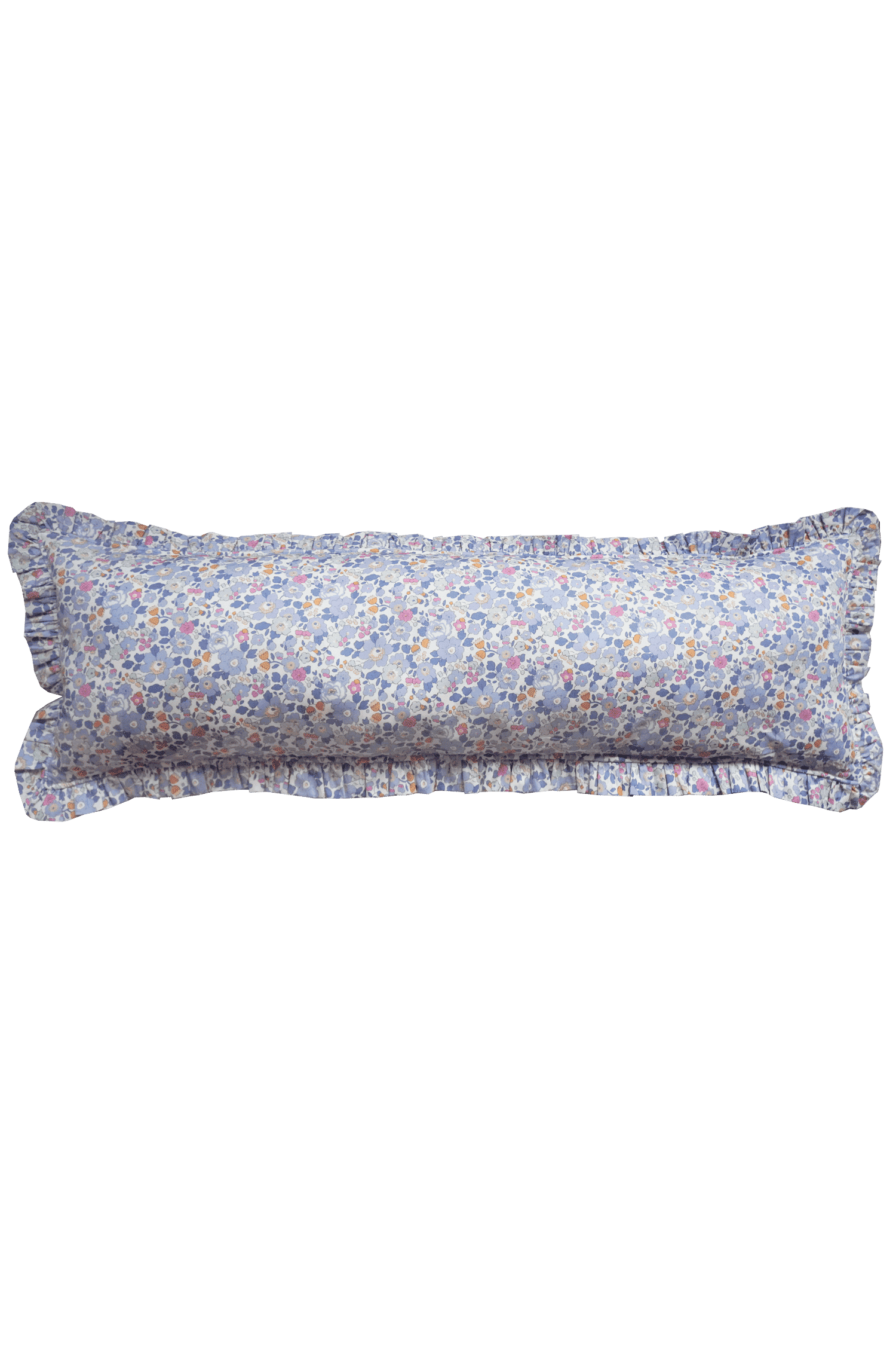 Ruffle Bolster Lumbar Cushion Made With Liberty Fabric Betsy