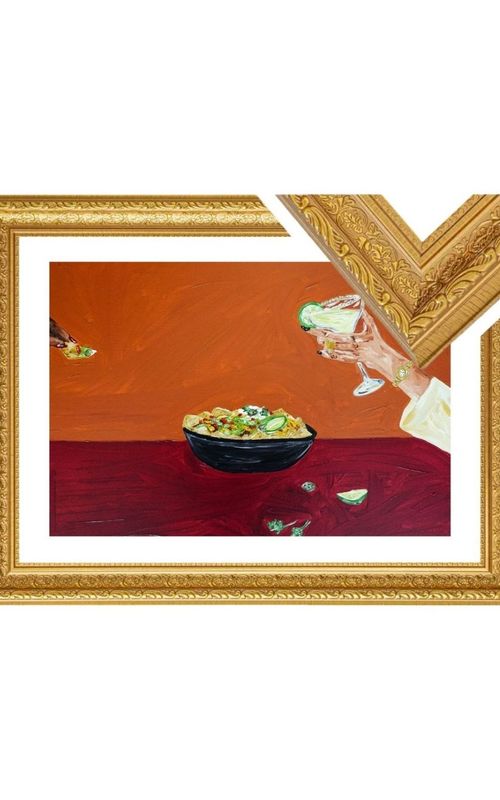 Sharing nachos and margaritas Fine Art Print