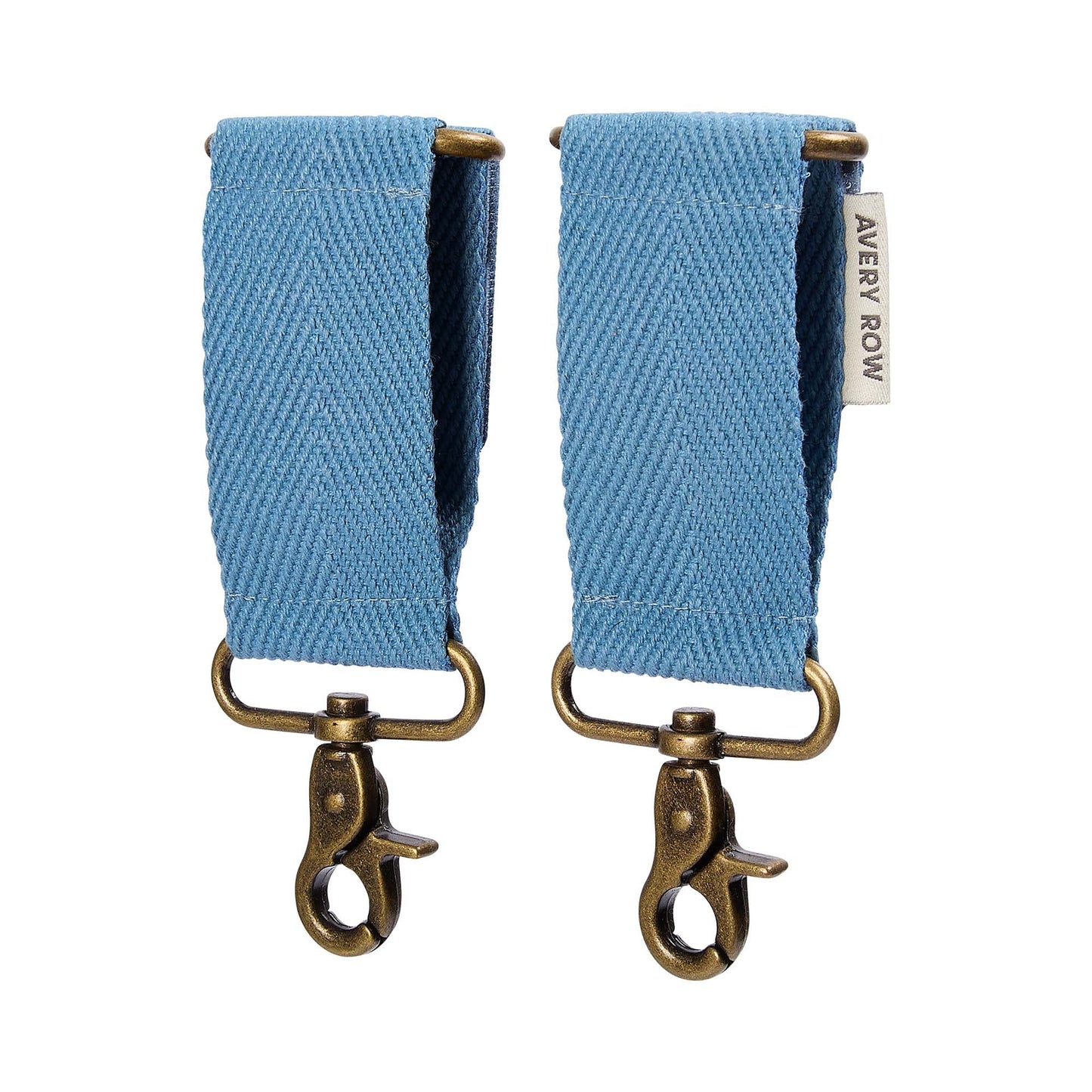 Cotton Pram Bag Clips - Denim Blue-