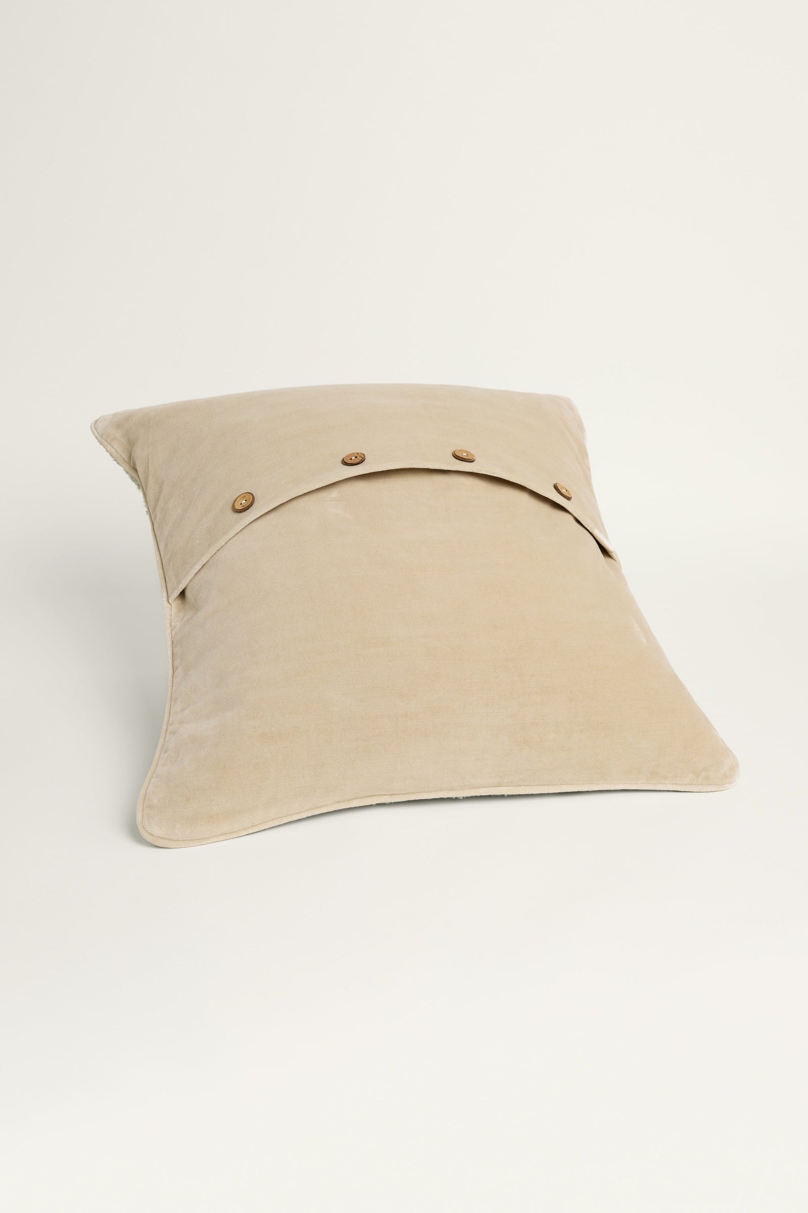 Plush Cushion Cover - Light Green