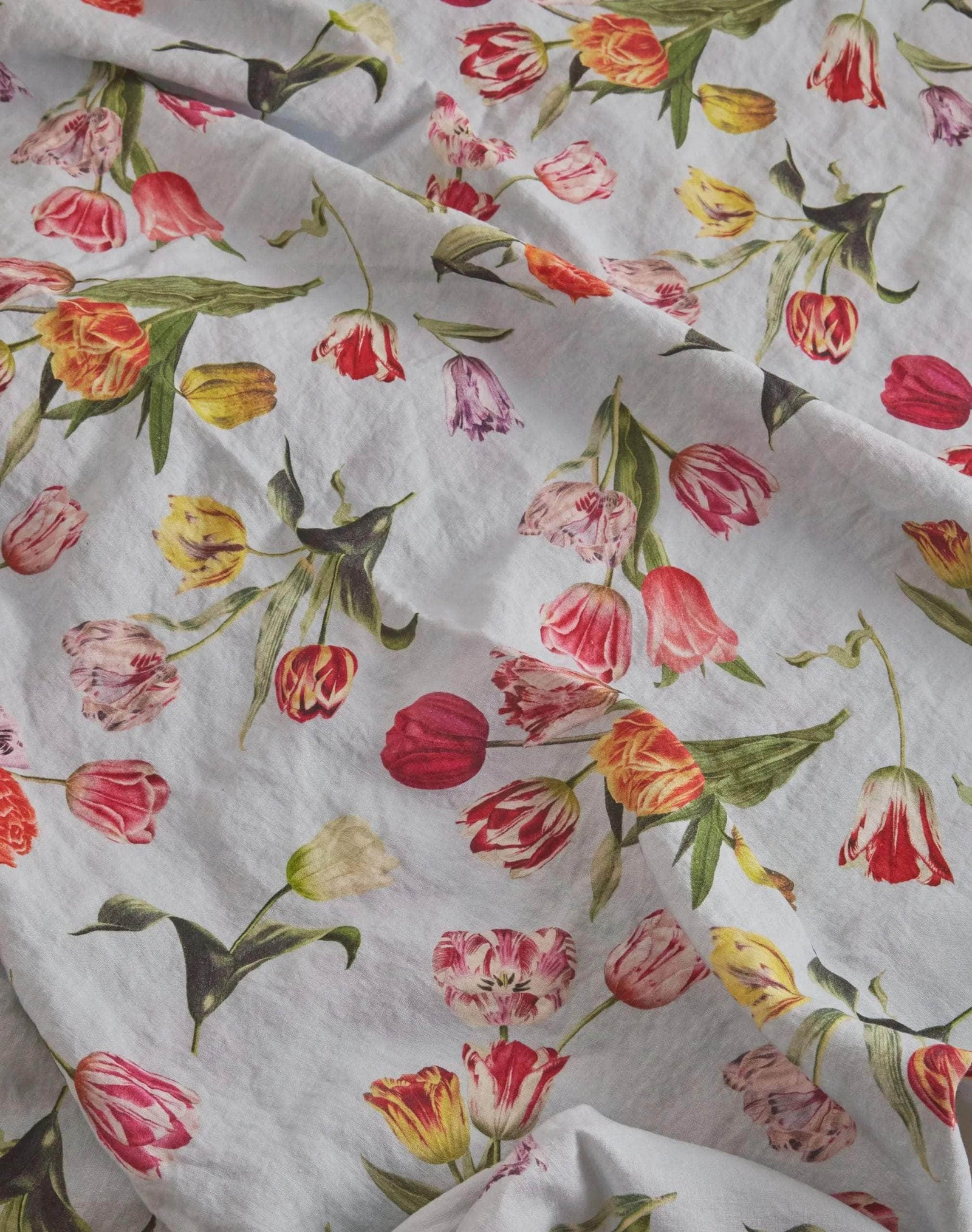 The Tulips Linen Tablecloth - Blue