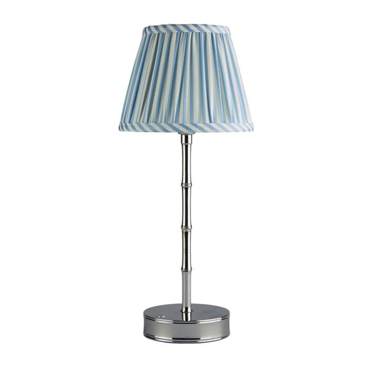 Periwinkle Blue Striped Lampshade - 16cm
