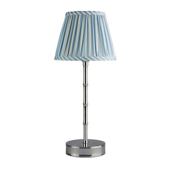 Periwinkle Blue Striped Lampshade - 16cm