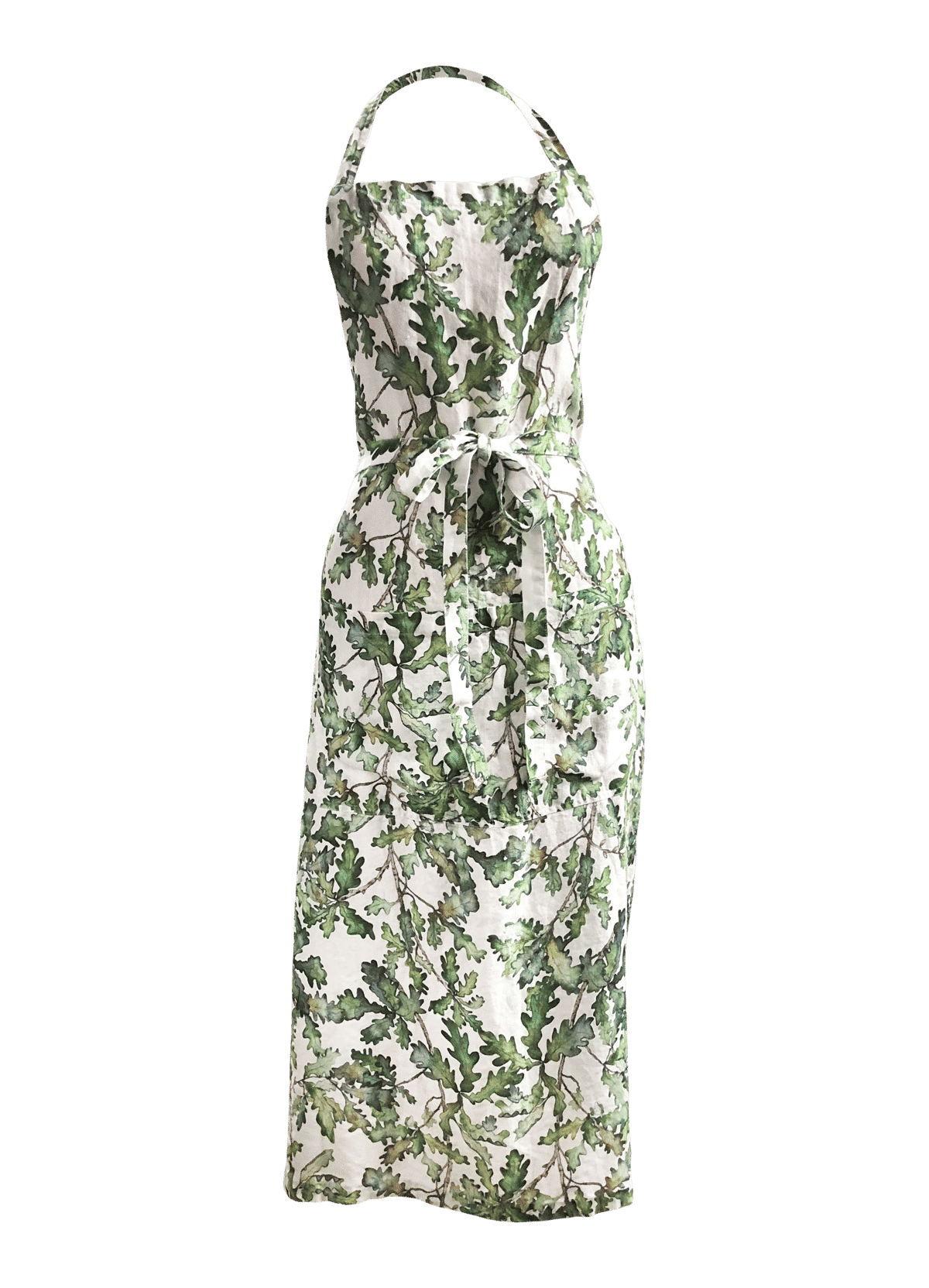 Oak Leaf Printed Linen Apron