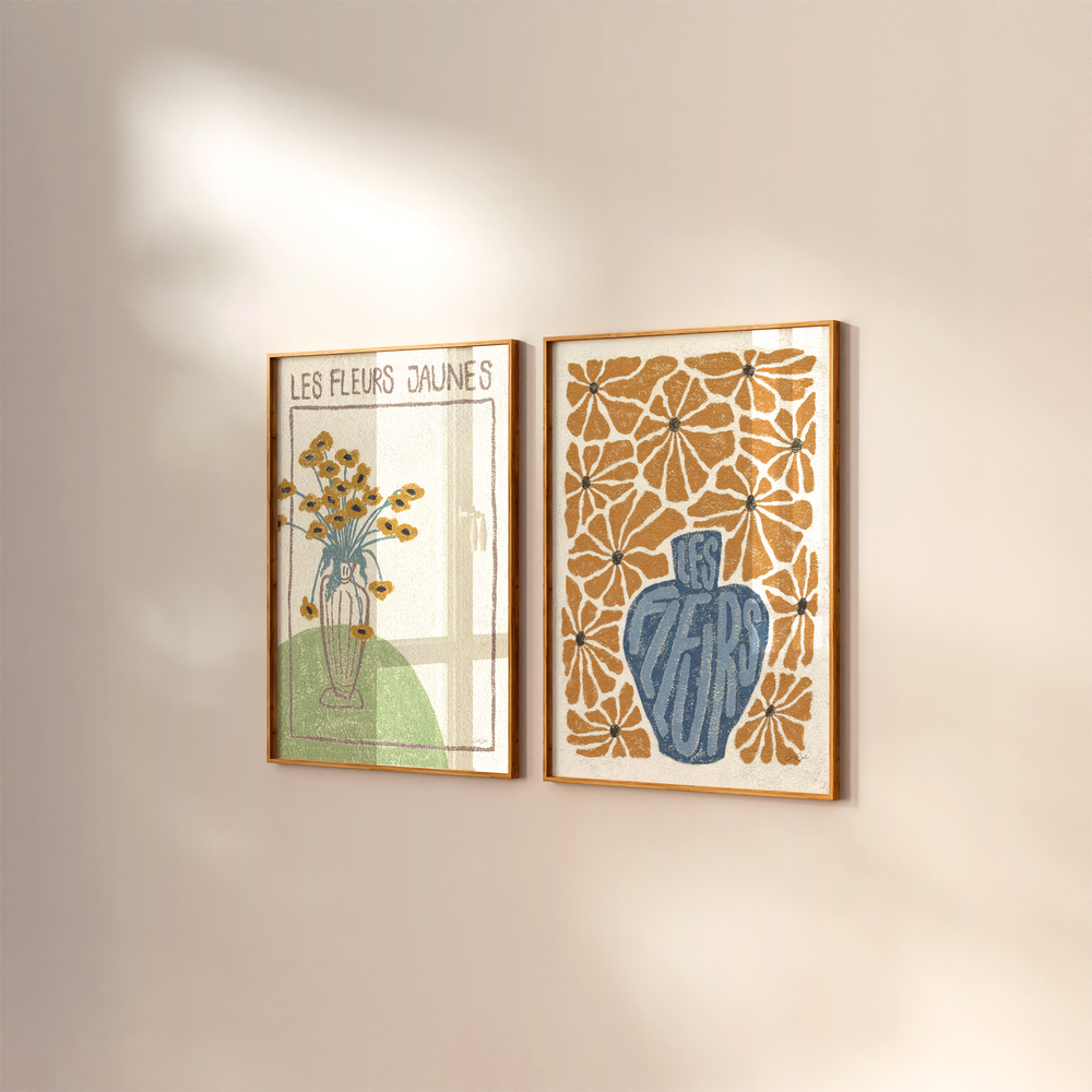 Les Fleurs l - Botanical Art Print