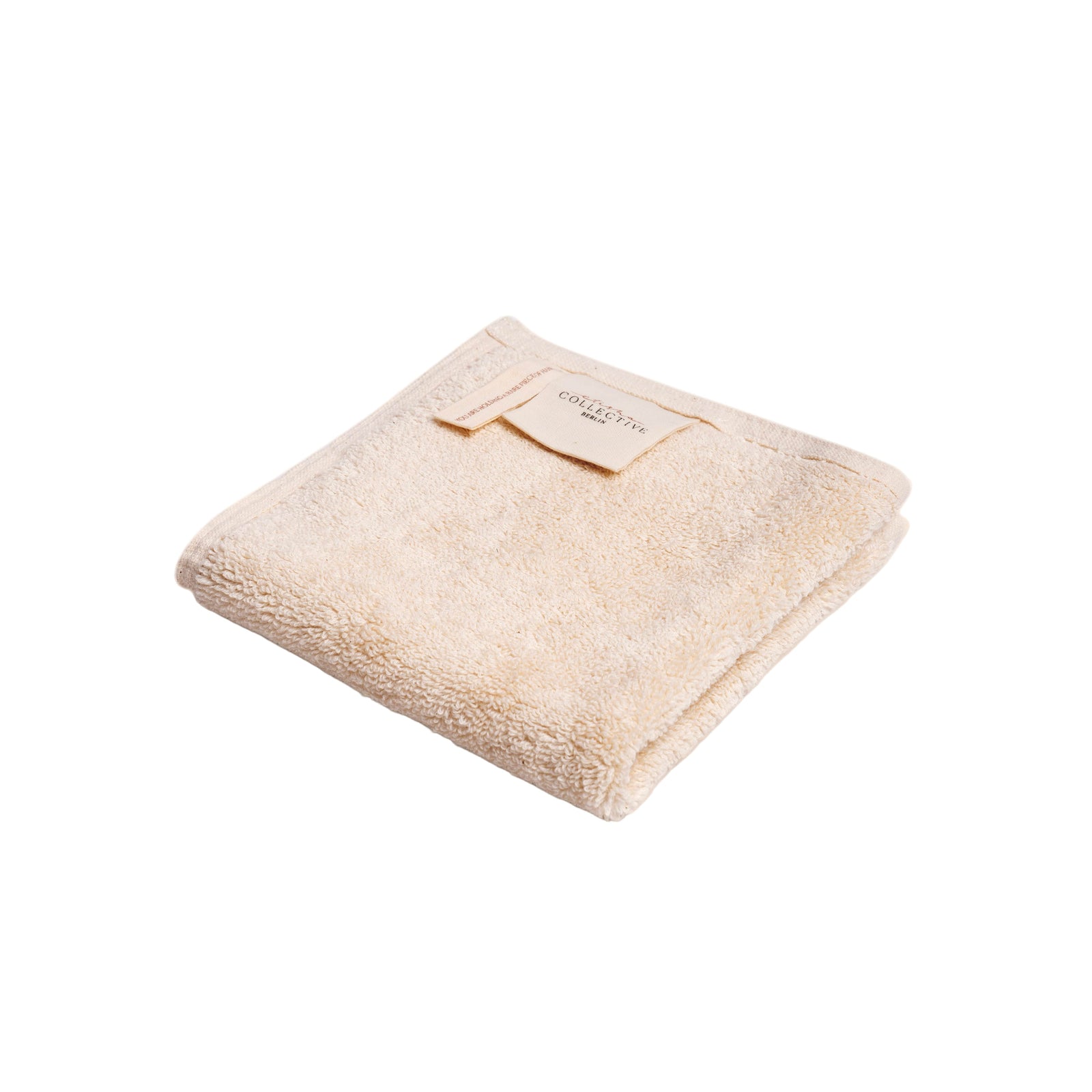 Plush & Bare Pure Cotton Face Cloth In Cream