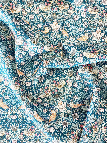 Fitted Sheet Made With Liberty Fabric Strawberry Thief