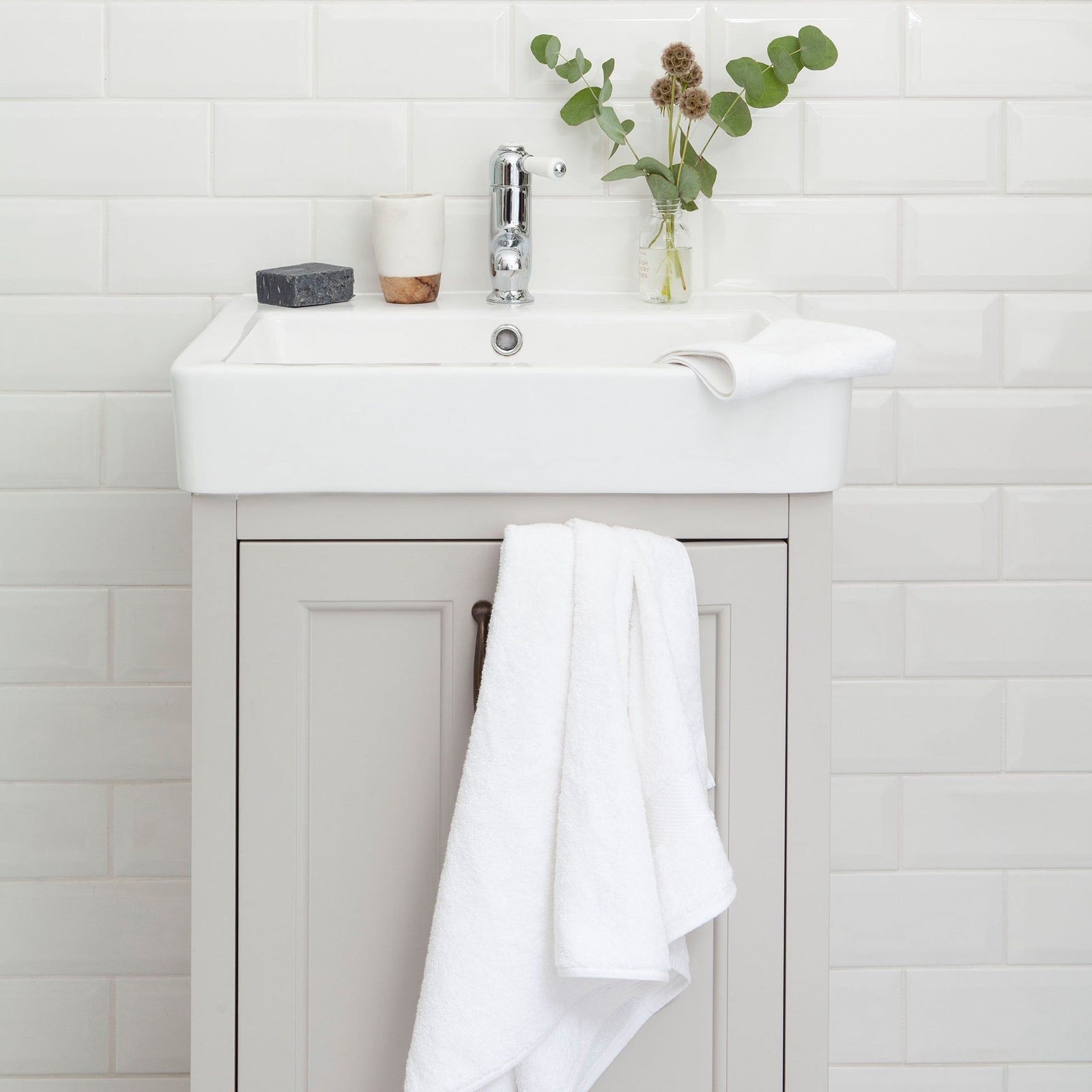 Luxury Organic Cotton White Towels