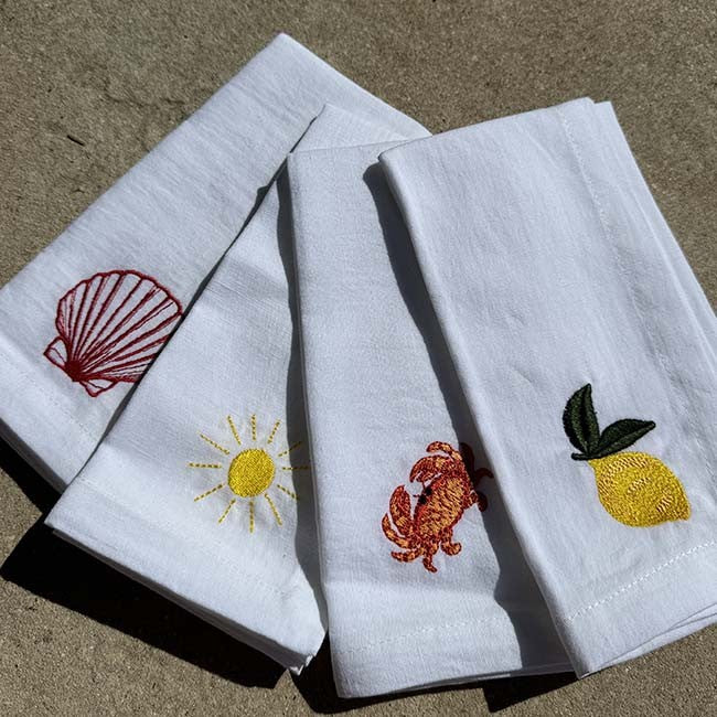 Set of 4 Sun Napkins