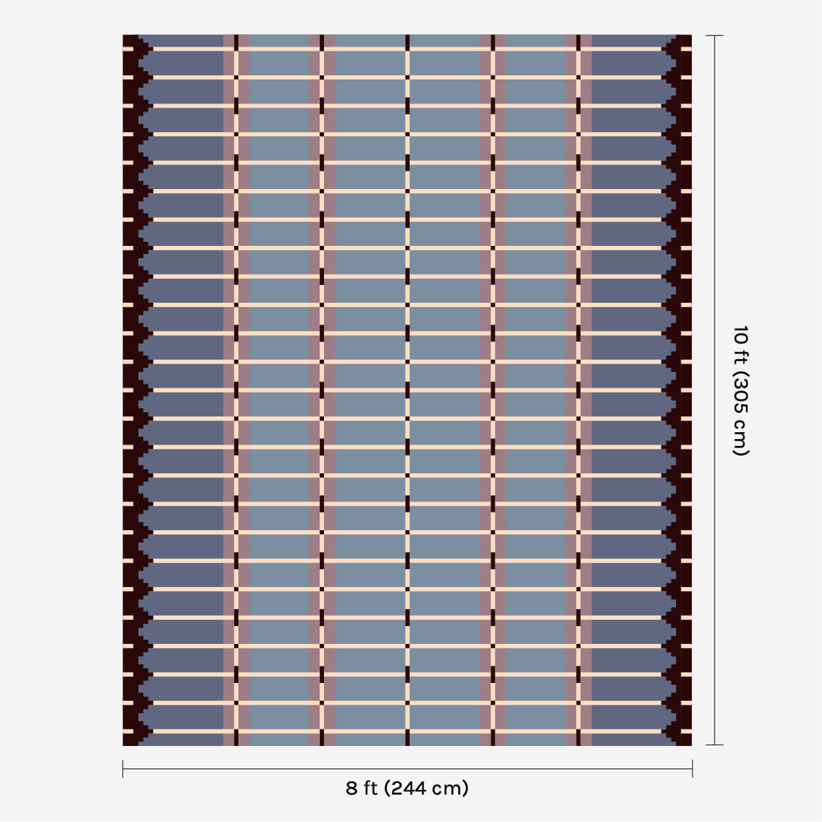 Corbie Flatweave Rug - Pigeon Blue-