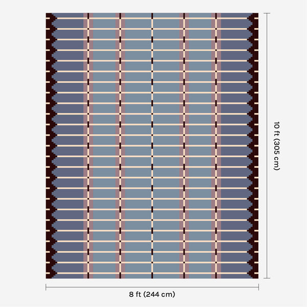 Corbie Flatweave Rug - Pigeon Blue