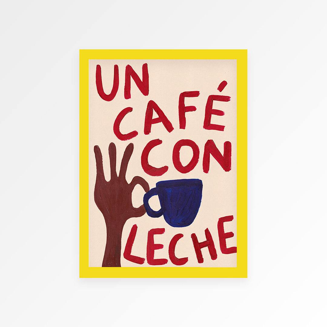 "Café Con Leche" Hand Painted Print