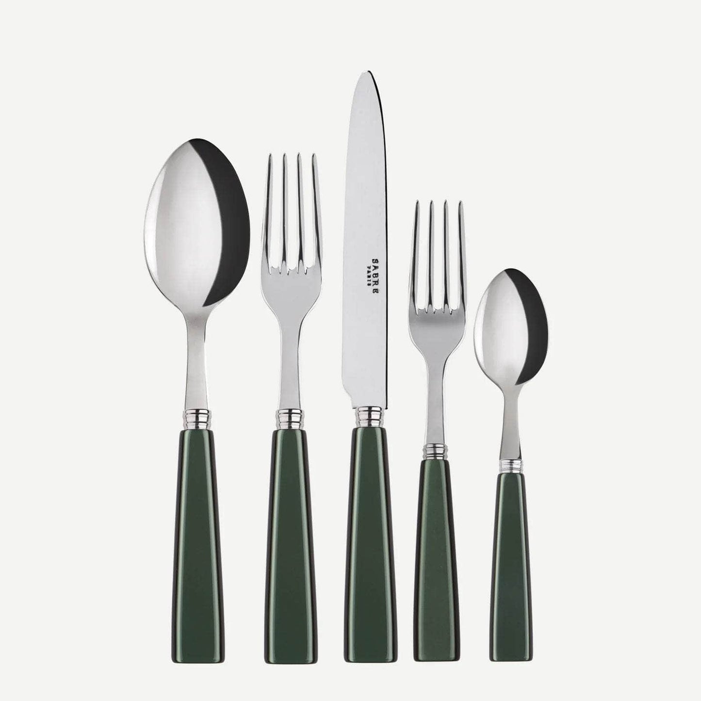 Icône 5 PC Cutlery Set, Dark Green
