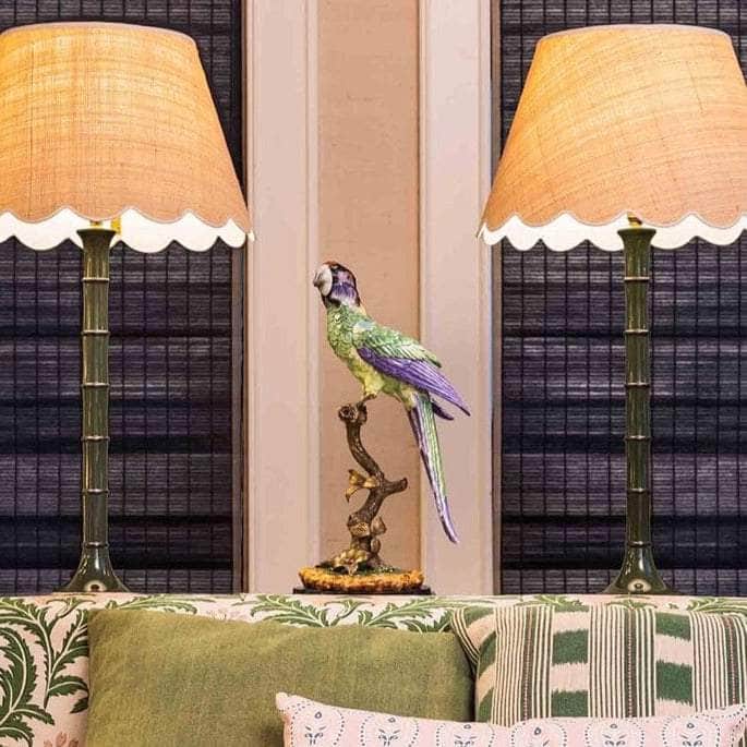 Porcelain parrot on a stand | Right