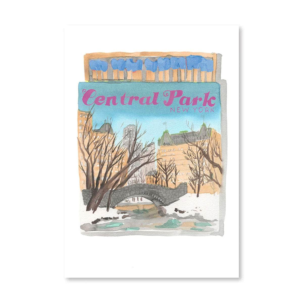 Central Park NYC Matchbook Print