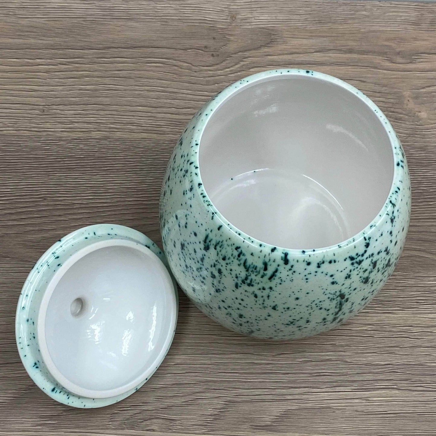 Cookie/Biscuit Jar Canister Speckled Green