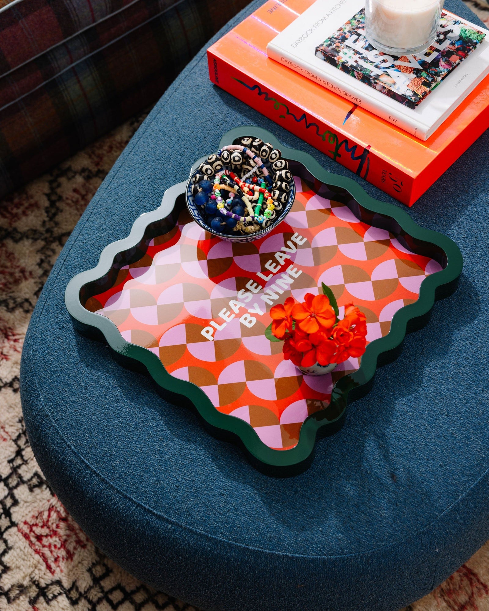 Leave by Nine Large Lacquer Tray