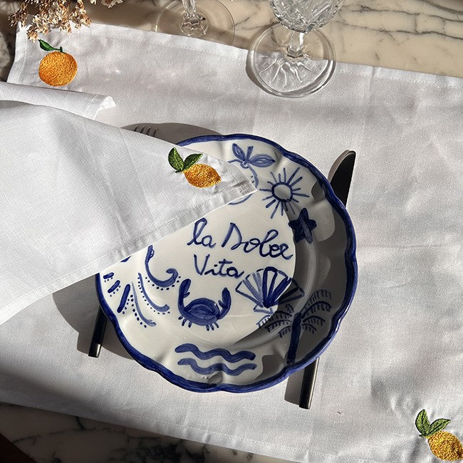 Dolce Vita Plate, Blue - 20cm