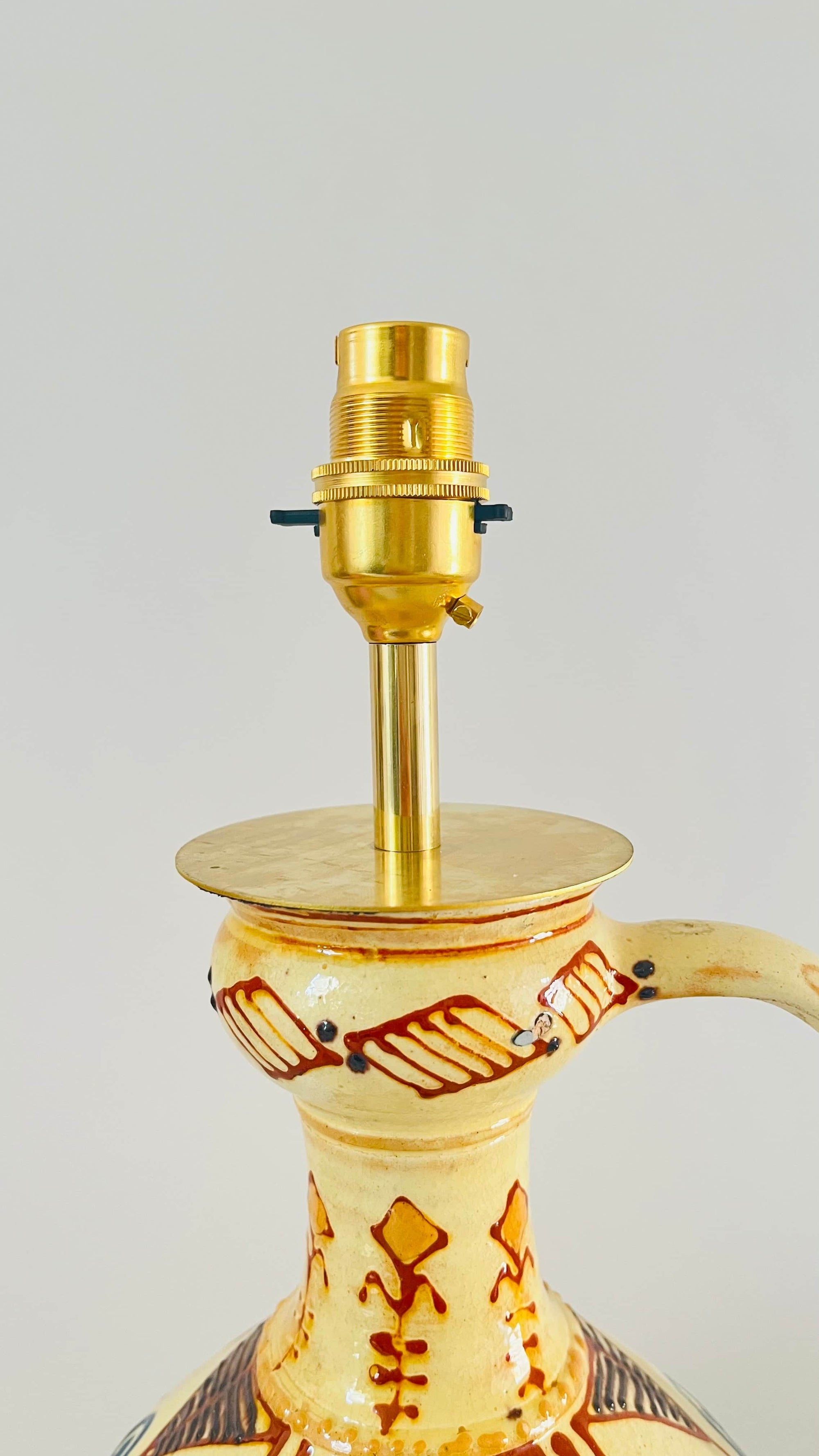 Antique Mexican Jug Lamp