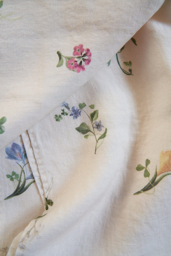 Signs of Spring Linen Tablecloth