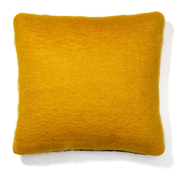 Viso Mohair Pillow White, Yellow and Black Colour Block