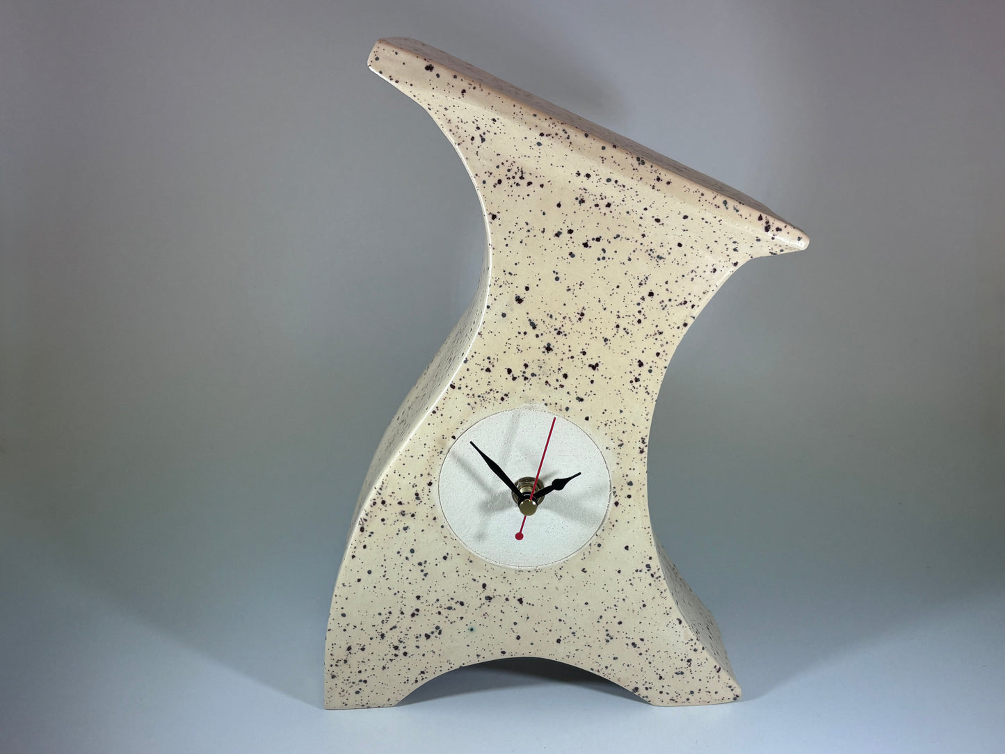 Ceramic Mantel Clock - Honey Speckle Glaze