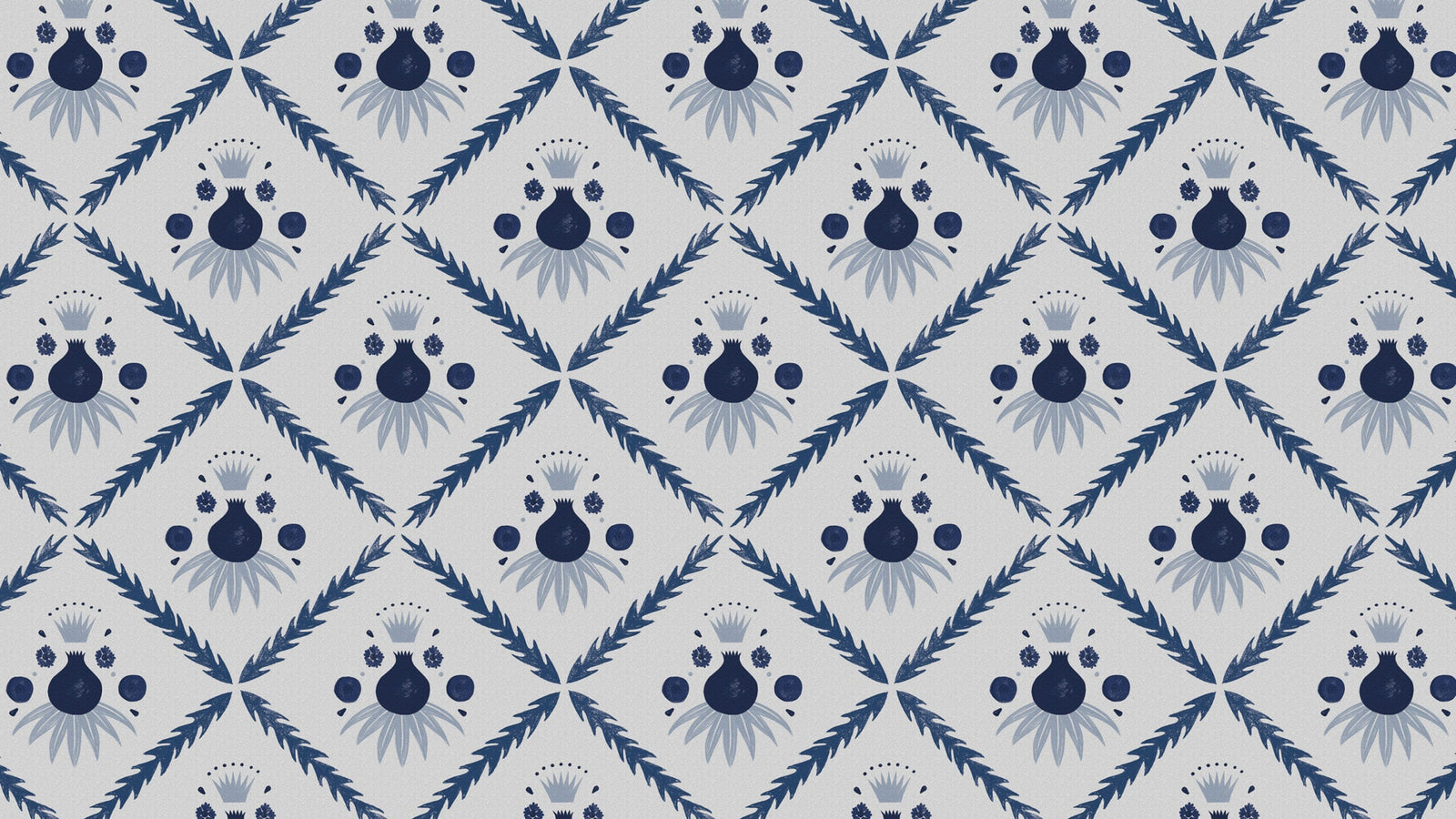 Pome Wallpaper, Oxford Blue, Roll