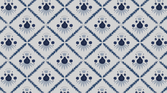 Pome Wallpaper, Oxford Blue, Roll