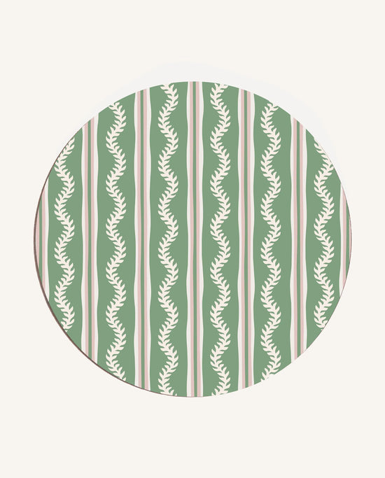 Green & Pink Vines Placemat