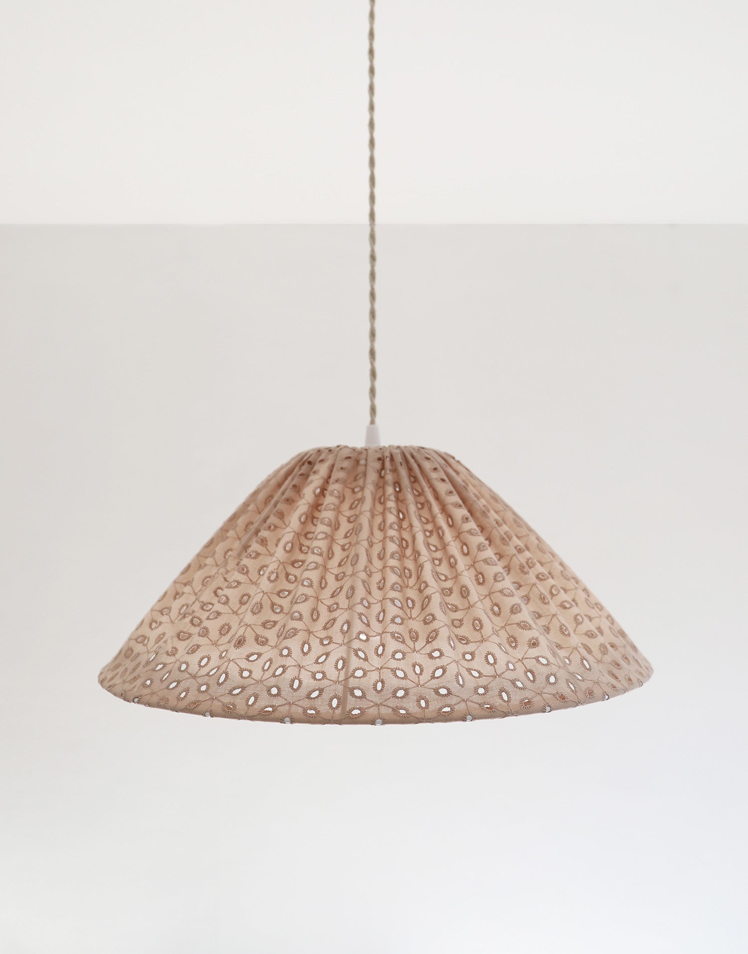 Conical Pendant Light Openwork Malala “Broderie Anglaise”