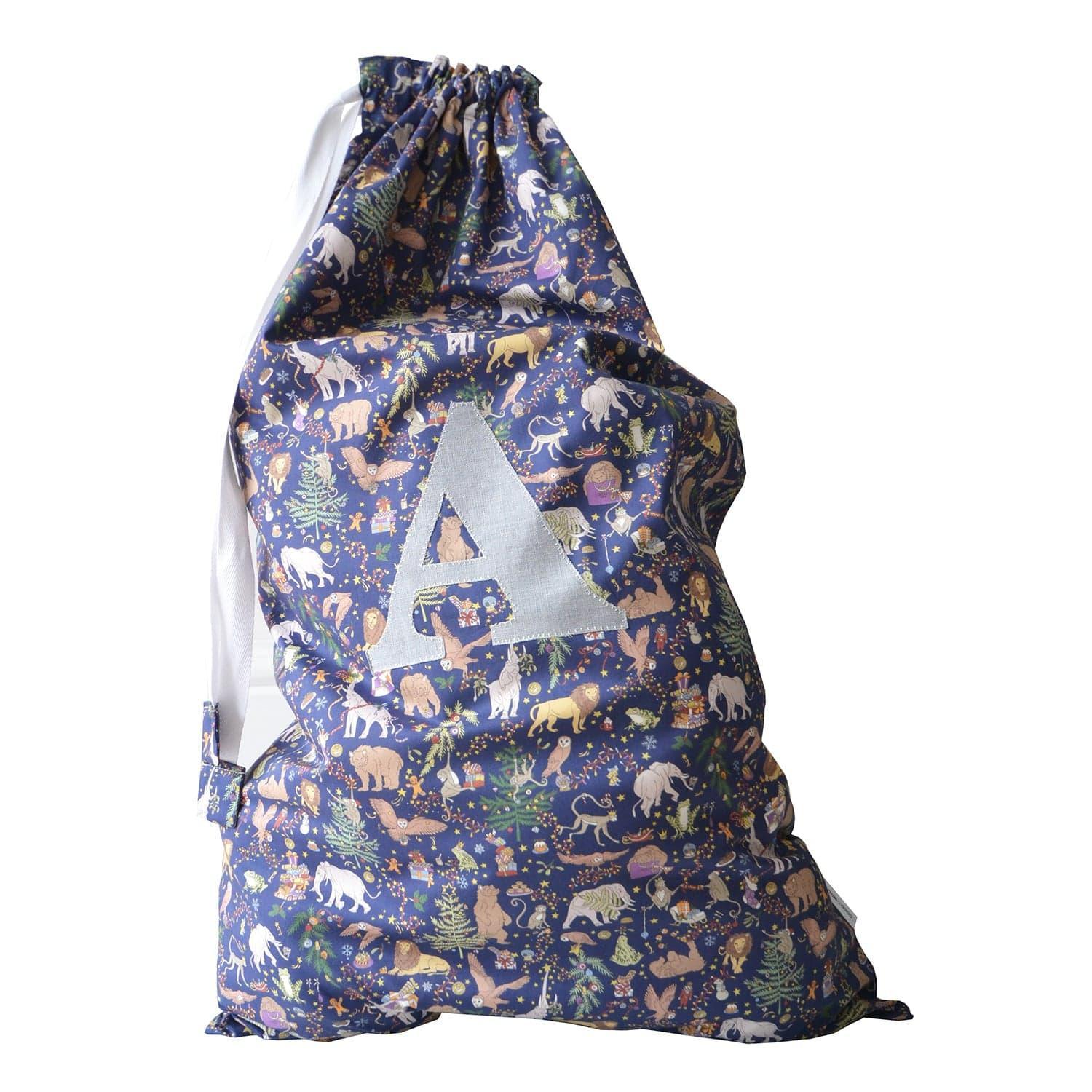 Storage Sack made with Liberty Fabric CHRISTMAS