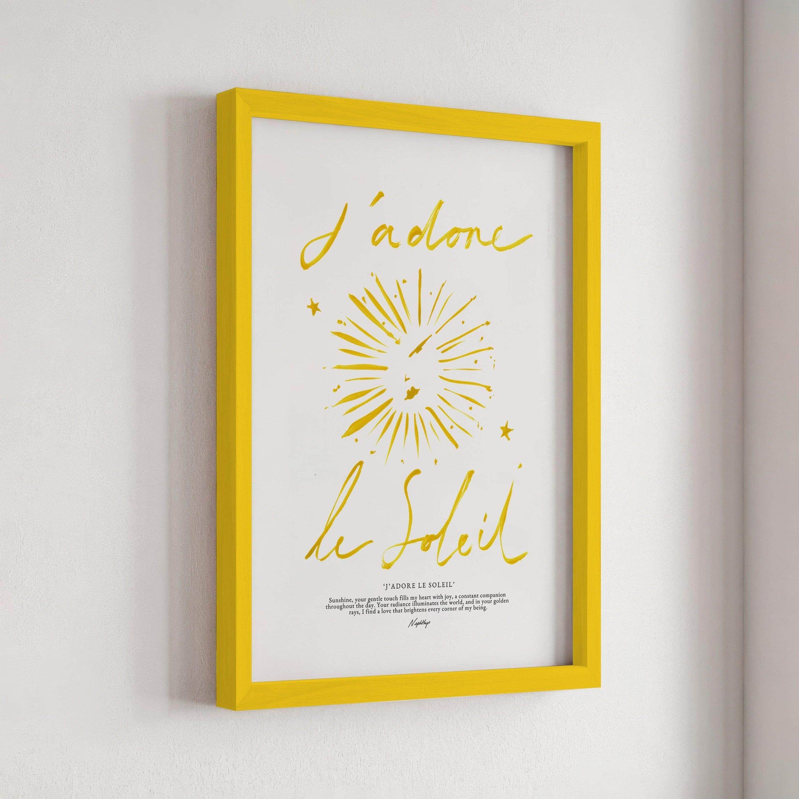 J'adore Le Soleil Print (Brushstroke Yellow)