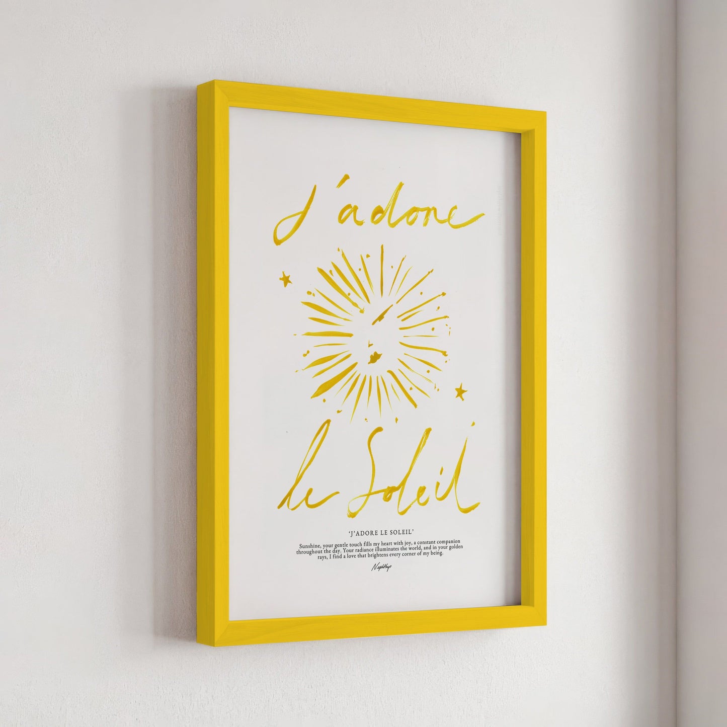 J'adore Le Soleil Print (Brushstroke Yellow)